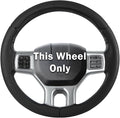 Steering Wheel Cover for Ram 1500, Car Steering Wheel Cover for Dodge Ram 1500 (2012-2018) 1500 Classic(2019-2023) 2500(2012-2018) 3500(2012-2018) 5500(2012-2018), Perforated Black