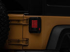 Raxiom Smoked LED Tail Lights Set Assembly Iconic Styling Fits Jeep Wrangler JK 2007-2018