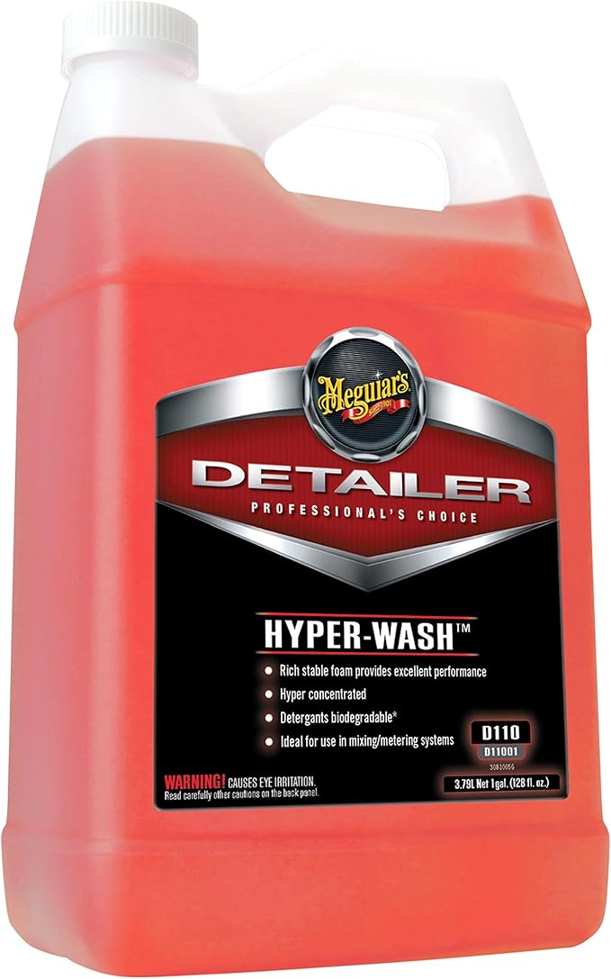 Meguiar's D110 Hyper Wash Foaming Car Wash, Lifts Off Dirt and Leaves a Rich Shine, Car Wash Soap Helps Preserve Wax, Highly 