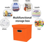 Closet Organizers Fabric Storage Bins With Lids Collapsible Cube Storages Organizer Basket With Handles,Storage Boxes for Clo