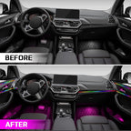 Dreamcolor Acrylic Interior Car Lights, WEBUPAR Car Accessories 18 in 1 Car LED Strip Lights with APP Control and 213 Modes, 175 inches 593 LEDs Fiber Optic Lights, RGB Neon Light Kits