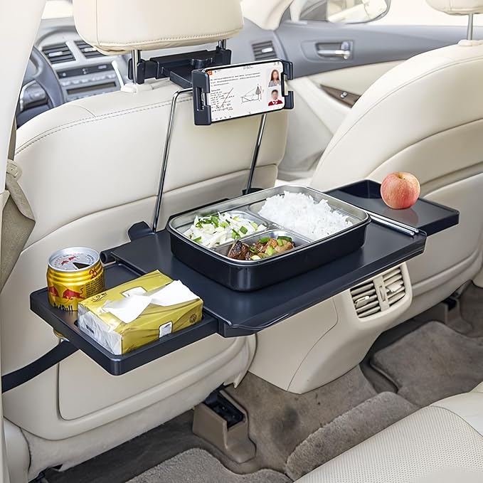 Car Steering Wheel Desk Compatible with Ford F150 F250 F350 F-150 F-250 F-350, Foldable Back Seat Tray Table, Car Steering Wheel Tray for Laptop Eating Writing, Travel Car Accessories,C