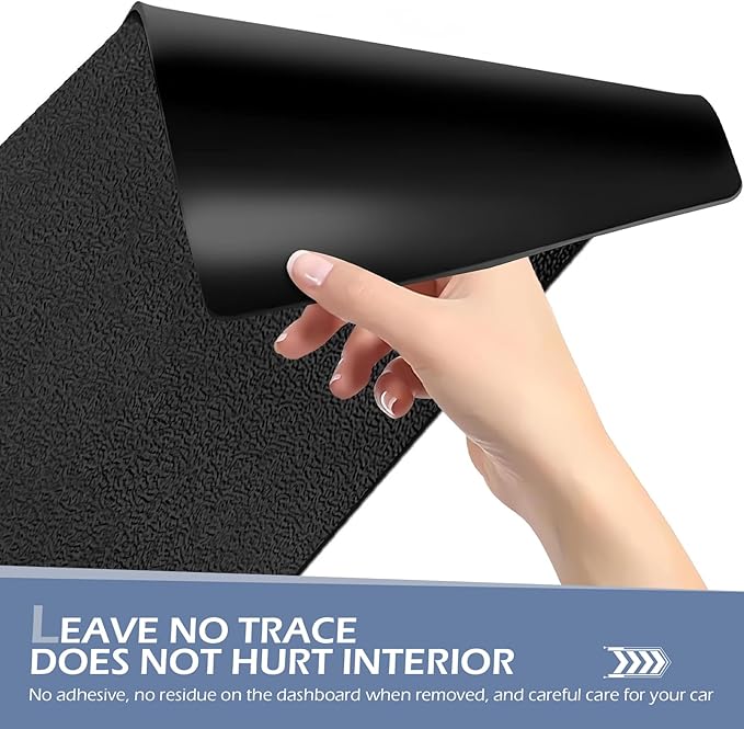 leechio 1 PC Car Dashboard Non Slip Mat, Universal Dash Rubber Pad, Lengthen High Temperature Resistant Central Control Instr