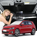 Windshield Sunshade for Volkswagen Golf Mk7 2013-2018 Sun Shade Car Windshield Accessories Upgrade 4 Layers Blocks UV Rays Custom Fit Golf Mk7 240T Car Window Shades Keep Cool Foldable