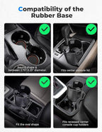 KEMIMOTO Adjustable Car Drink Holder Expander Compatible with Yeti, Stanley, Hydro Flask, Water Bottles and Mugs in 18-40oz, 