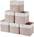 13 x 13 Inch Storage Cubes，6 Pack Cube Storage Bins for Shelves，Fabric Collapsible Storage Bins with Handles, Foldable Storag