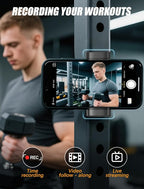Gym Magnetic Phone Holder【Strong Magnets】- 360 Adjustable Magnetic Phone Mount, Phone Holder Gym Accessories for Men Women Compatible with All Smartphones 4.7-7"