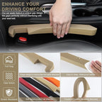 UREHEPO 2pcs Elastic Car Seat Gap Filler Organizer, Universal Interior Car Accessories to Stop Things from Dropping and Add Style for Car SUV and Truck, Fill The Gap Between Seat and Console - Beige