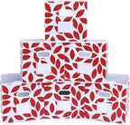 MAX Houser Fabric Storage Bins Cubes Baskets Containers with Dual Plastic Handles for Home Closet Bedroom Drawers Organizers,