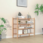 Dranixly Shoe Rack, 2-Tier Bamboo Stackable Shelf Storage Organizer, Stand for Closet, Entryway, Hallway, Bathroom and Living