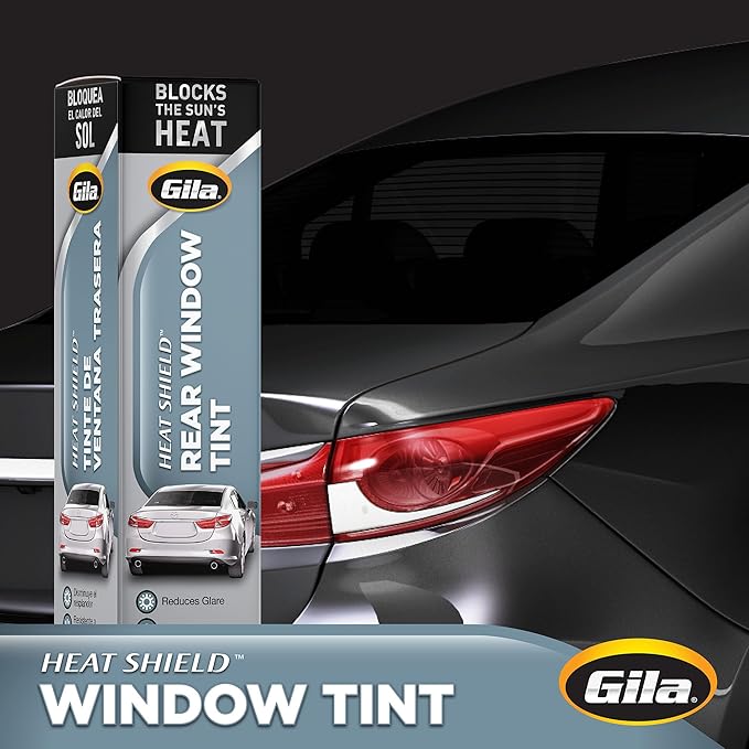 Gila® Heat Shield 20% VLT Automotive Window Tint DIY Heat Control Glare Control Privacy (6in x 26in Strips)