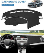 FIILINES Dash Cover Fit for Mazda 3 2010-2013 Accessories Dashboard Mat Cover for Mazda 3 Accessories Dash Mat Sunshade Nonsl