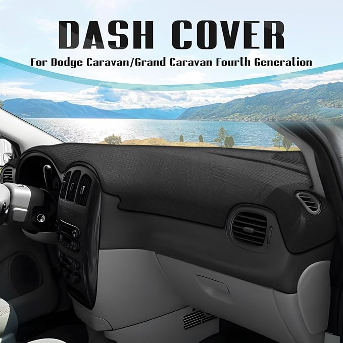 FIILINES Dash Cover for 2001-2007 Dodge Caravan/Grand Caravan, Dashboard Mat Accessories Dash Cover Sunshade Nonslip Mesh Pro