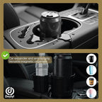 Car Cup Holder Expander - 2 in 1 Adjustable Cup Holder Adapter Set with Magnetic Bottle Mount Accessory - Fits Big Cups and L
