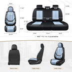 Coverado Seat Covers, Car Seat Covers Full Set, Leather Seat Covers for Cars, Car Seat Protector, Black Car Seat Covers Front