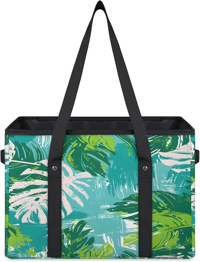 Reusable Grocery Bag, Foldable Large Shopping Tote Bag for Groceries Kitchen Picnic Car Trunk