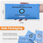 Silica Gel Desiccant Packets, Indicating Moisture Absorbers for Safes, 500g × 2pcs Rechargeable Desiccant Packs for car