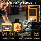 2000A Peak Jump Starter with Air Compressor Portable Power Station with 400W Inverter 12V Car Battery Booster for 8.5L
