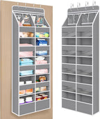 Univivi 6-Shelf Over Door Hanging Organizer Fabric Door Organizer with 10 Deep Pockets and 4 Small PVC Pockets Hanging Storag