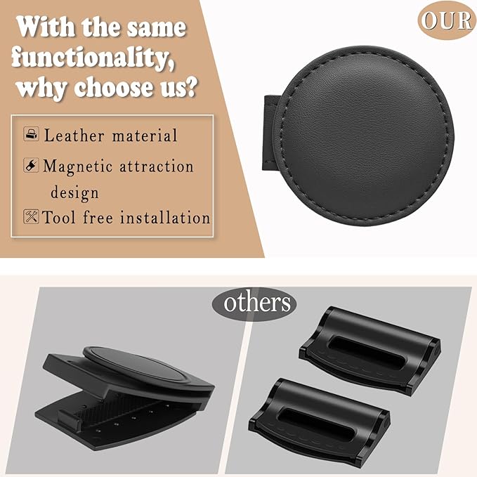2 Pack Stronger Magnetic Belt Clip, Shoulder Strap Positioners, Relieves Neck & Shoulder Pressure, Enhances Traveling Safety & Comfort