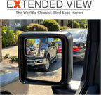 Custom Blind Spot Mirrors- Compatible with 2020-Present Jeep Gladiator | blind spot mirrors compatible with Jeep Gladiator JT| NXTGEN Extended View Blind Spot Mirrors - 2 Piece Set (Left & Right)