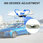 LivTee XLarge Blind Spot Mirror, Rounded Rectangle HD Glass Frameless Convex Rear View Mirrors Exterior Accessories with Wide Angle Adjustable Stick for Car SUV and Trucks, Pack of 2