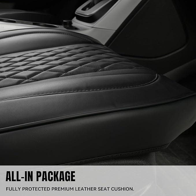 CAR PASS Bling Diamond Back Seat Covers, Nappa Leather Rear Seat Bench Cushion Waterproof Breathable Back Row Protector Unive
