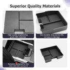 LUWU Center Console Organizer Compatible with 2022 2023 2024 2025 2026 GMC Hummer EV Accessories 2025 2026 Hummer EV Center Console Organizer Armrest Storage Box Armrest Organizer Insert Tray (Black)