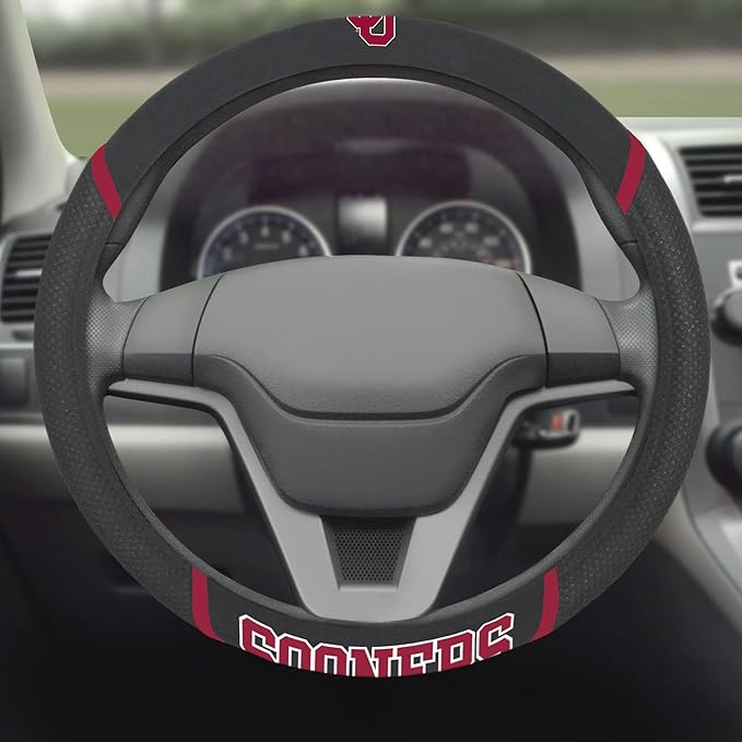 FANMATS NCAA Unisex-Adult Embroidered Steering Wheel Cover