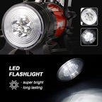DNA Motoring 12 V 125 PSI LED Flash Light Air Pump Portable Air Compressor Inflator for Cars, Bikes and Balls (TOOLS-00083)