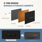 DUMOS 9 Drawer Dresser for Bedroom, Fabric Storage Organizer with Sturdy Metal Frame, Wooden Top Chest of Drawers for Closet 