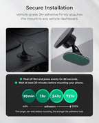 iOttie iTap 3 Magnetic Flush Mount Car Mount Phone Holder with Magnetic Ring Adapter. Compatible with iPhone, Samsung Galaxy, Google Pixel, Huawei, LG, and All Qi Compatible Smartphones