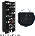 Libeder Hanging Closet Organizers 30 Section Shoe Shelves, Shoe Storage Hanging Shoe Rack, Space Saving Shoe Holder, Black