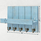 Rebee Vision Decorative Key Holder for Wall - Farmhouse Mail Organizer and Key Hanger Wall Mount for Floating Shelf with Hook