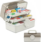 Pulseplay 3-Layer Large Capacity Medicine Storage Box - Portable Plastic Storage Box for Sewing Art Supply, Hair Accessories 