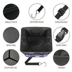 Gothic Car Trash Can with Lid Collapsible Reusable Waterproof Car Garage Bag,Automotive Garbage Can,Car Accessories Interior Car Organizer