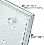 Azar Displays 900988-CLR 125-PIECE PEGBOARD ORGANIZER KIT (2-24"X 24"), Clear