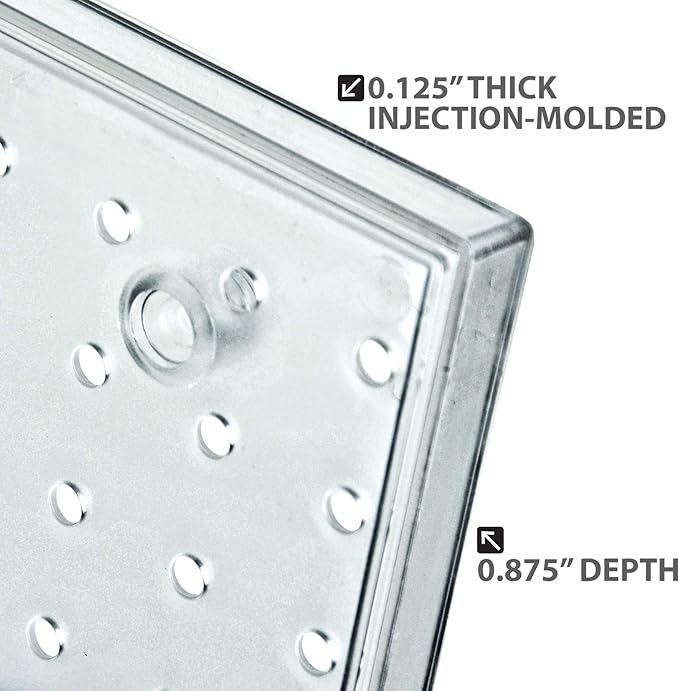 Azar Displays 900988-CLR 125-PIECE PEGBOARD ORGANIZER KIT (2-24"X 24"), Clear