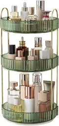 360° Rotating Makeup Organizer, Large Capacity Skincare Organizer, 3 Tier Cosmetic Skin Care Perfume Dresser Organizer, Fits 