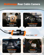 Vantrue N5S 4 Channel 360 Degree 2.7K Dash Cam, 4CH STARVIS 2 Night Vision, 2.7K+1080P*2+1440P Front Rear Inside Dashcam, 24/