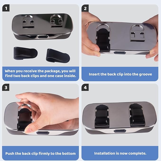 Evankin Universal Car Accessories Car Sun Visor Glasses Holder,Car Sun Visor Organizer Sunglasses Holder Clip On Sun Visor Secure Clip for Sunglasses