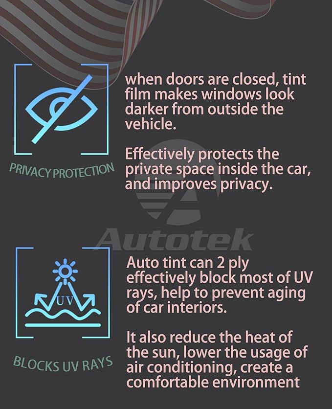 AUTOTEK Precut Windows Tint Film Windshield Strip Cars Sun Blocking Protection Privacy Anti Shatter Glass 2 Ply Computer Cut 35% Tint Shade for Chevrolet Trailblazer 2021-2026