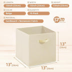 STORAGE MANIAC Storage Cubes, 13 Inch Collapsible Storage Bins with Handles, 10 Pack Fabric Foldable Bins for Organization, D