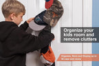 Perfect Curve CapRack | Over-The-Door Hat Organizer for Baseball Caps | 2 Straps, Holds 18-36 Adjustable Caps | Black