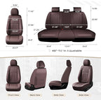 Coverado Car Seat Covers Full Set, Seat Covers for Cars, Car Seat Cover, Car Seat Protector, Leather Car Seat Cushion, Waterp