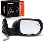 A-Premium Passenger Side Power Door Mirror - Compatible with Honda CR-V 2017-2022 - Heated Manual Folding Black Outside Rear View Mirror w/Turn Signal and Blind Spot Detection