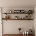 Industrial Pipe Wall Wood Shelves,Real Wooden Shelves 48" in Walnut Color with 1.2" Extra Thickness, Modern Floating Shevles