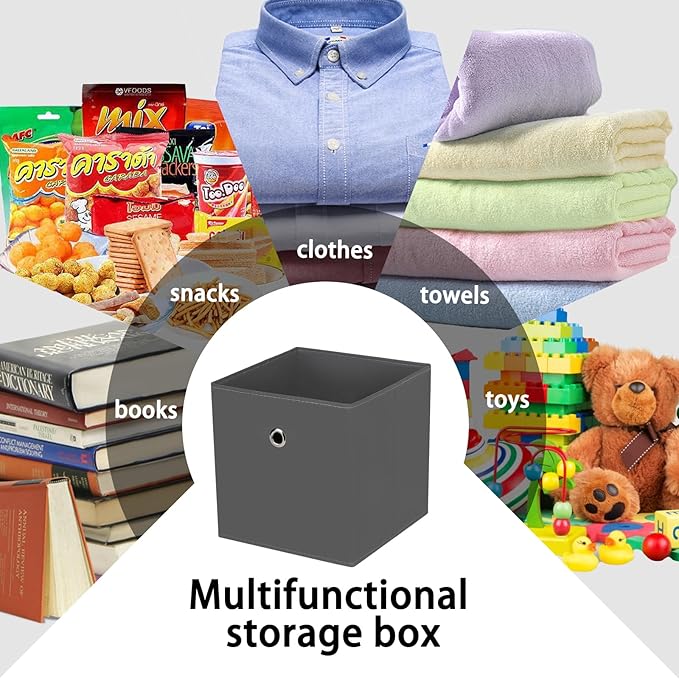 13 inch cube storage bins,collapsible fabric storage cubes Decorative storage basket,apply to clothes organizer box,shelves i