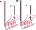 Dseap Over The Door Hook Hanger - Fits 1 3/8" to 1 3/4" Standard Doors | 5 Tri Hooks Heavy Duty Towel/Coat Rack | Door Organi