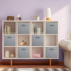 ShellKingdom Storage Bins, Foldable Fabric Storage Cubes And Cloth Storage Organizer Drawer with Metal Handle For Closet And 